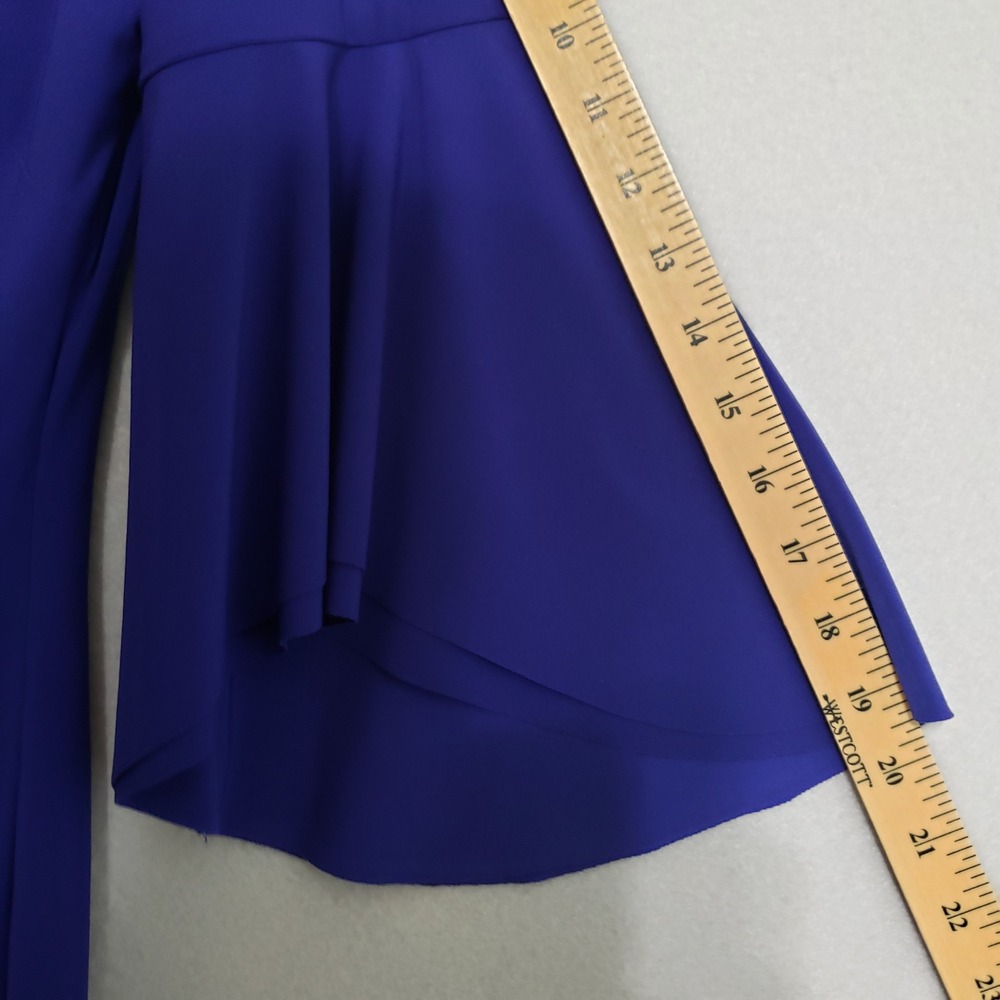 Lauren Ralph Lauren 16 Dress Royal Blue Bell Sleeve Ruched Cocktail Formal Party - Picture 15 of 16